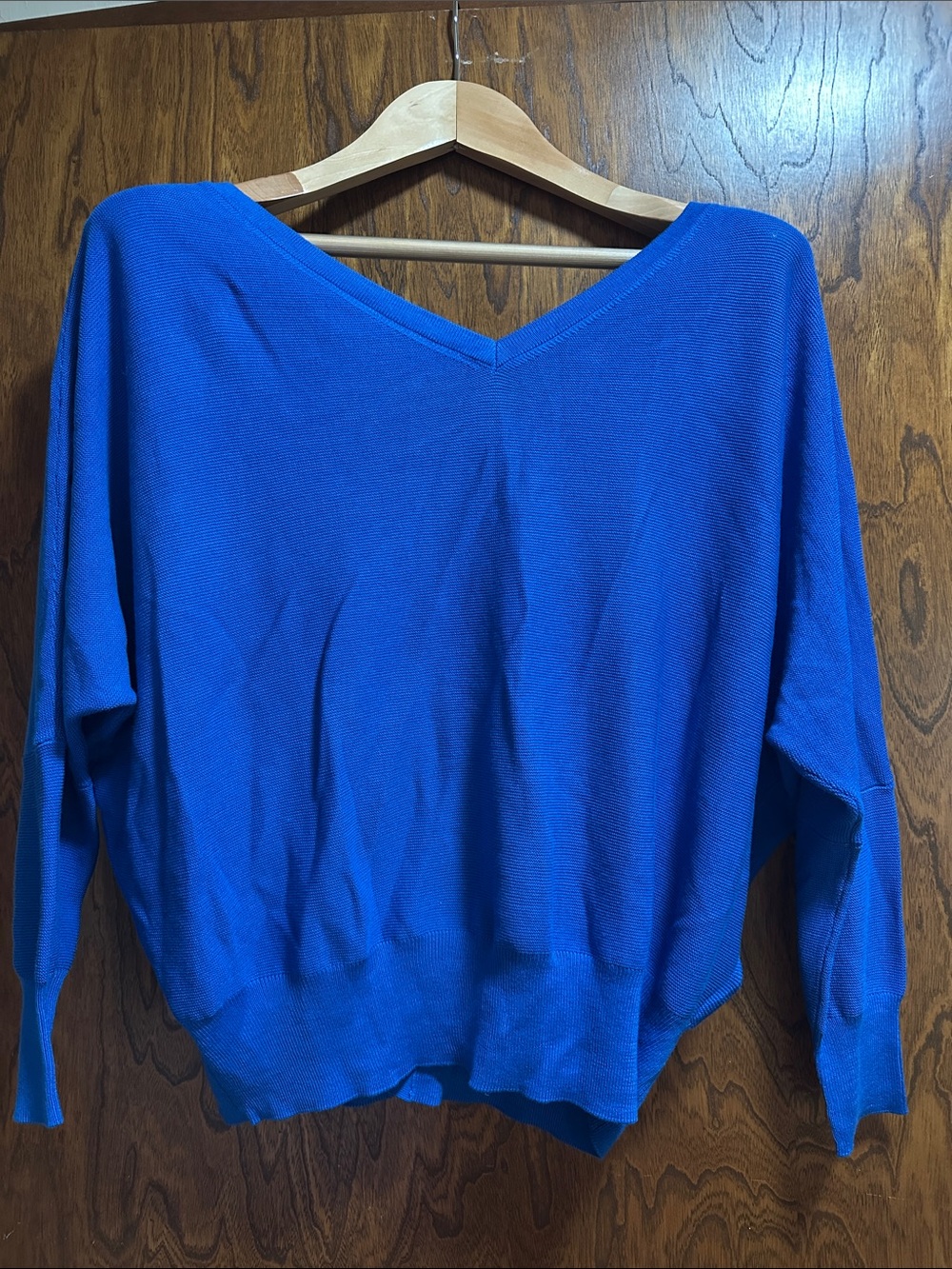 ba&sh V-Neck Sweater in Cobalt Blue